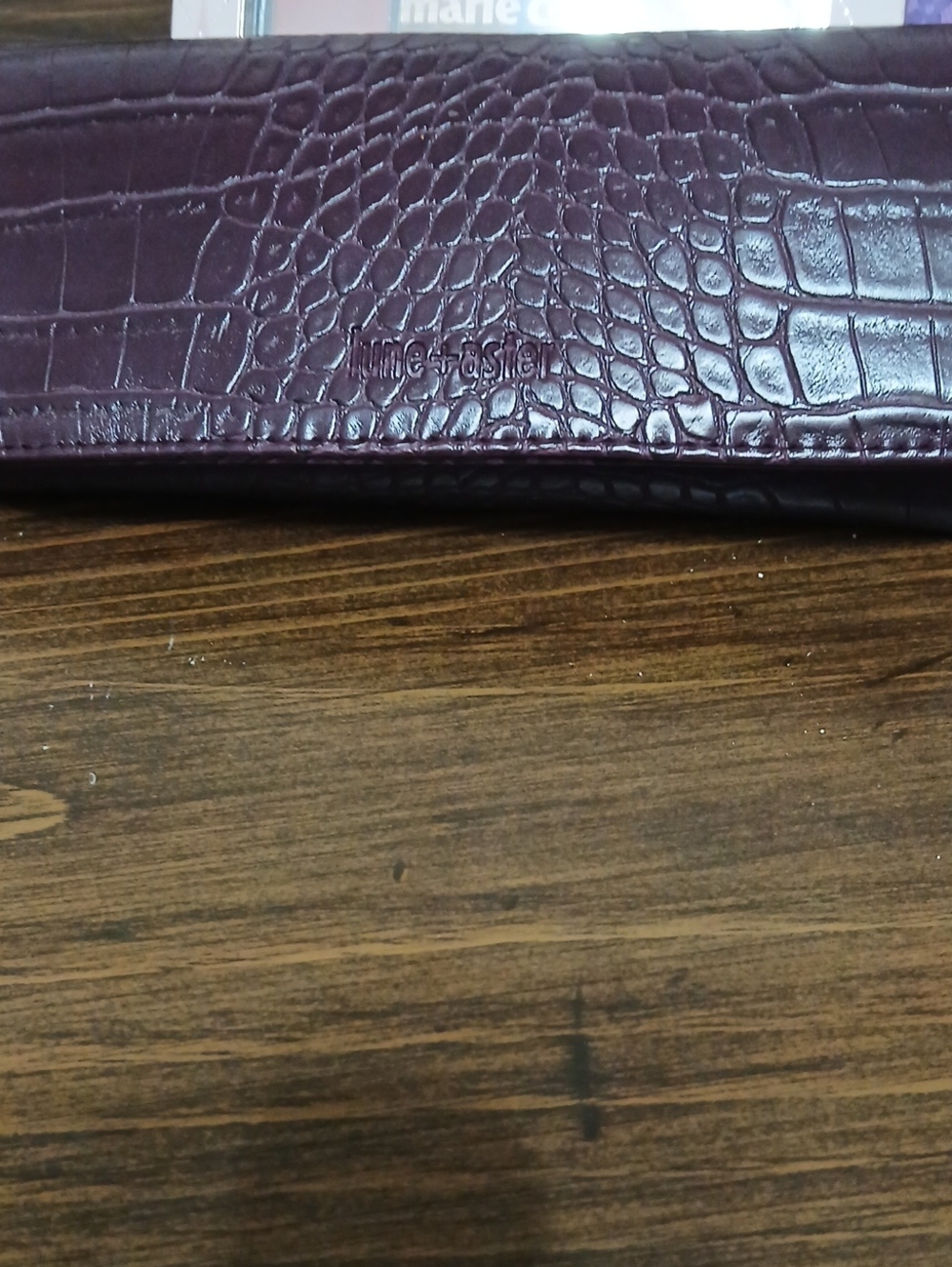 Lune & Aster Croc-Embossed - Dark Burgundy Cosmetic Brushes Nrw